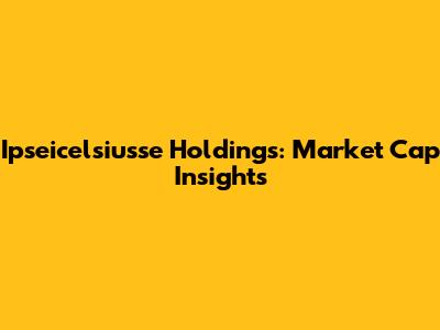 Ipseicelsiusse Holdings: Market Cap Insights